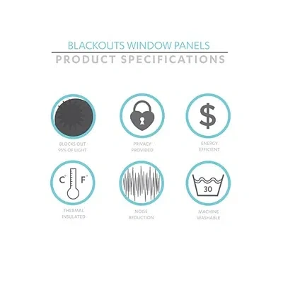 Kirkland's Blackout Curtain Panel Set In Blue