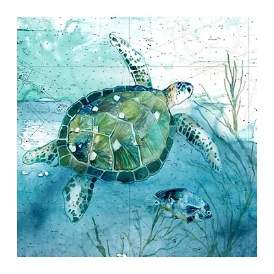 Kirkland's Island Swim I Giclee Canvas Art Print In Blue