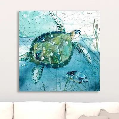 Kirkland's Island Swim I Giclee Canvas Art Print In Blue