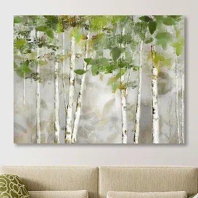 Kirkland's Evergreen Forest Giclee Canvas Art Print In Green