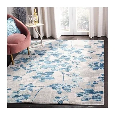 Kirkland's Everley Floral Rug In Blue