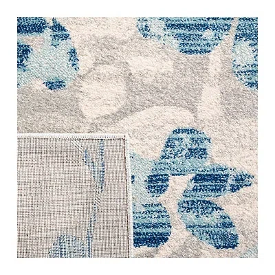 Kirkland's Everley Floral Rug In Blue