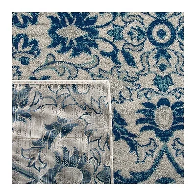Kirkland's Everley Frieze Rug In Blue