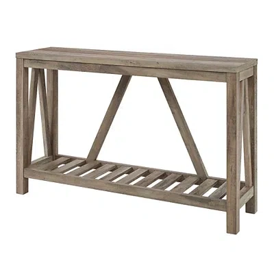 Kirkland's Wash A-frame Console Table In Gray