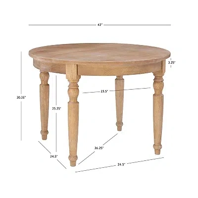Kirkland's Reese Round Natural Dining Table In Multi