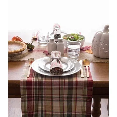 Kirkland's Give Thanks Plaid Table Runner In Multi