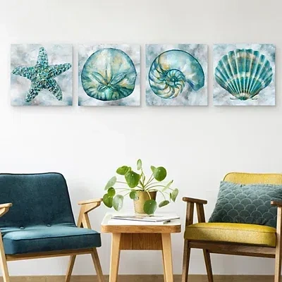 Kirkland's Elegant Shells Canvas Art Prints In Green