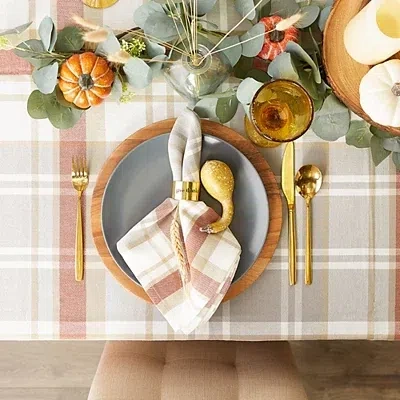 Kirkland's Picnic Plaid Cotton Tablecloth In Multi