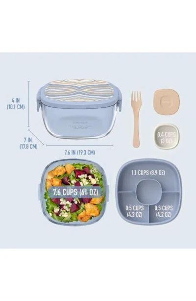 Bentgo All-in-one Glass Salad Container In Blue