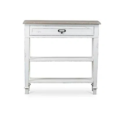 Kirkland's Distressed White 1-drawer Console Table In White