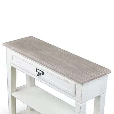 Kirkland's Distressed White 1-drawer Console Table In White