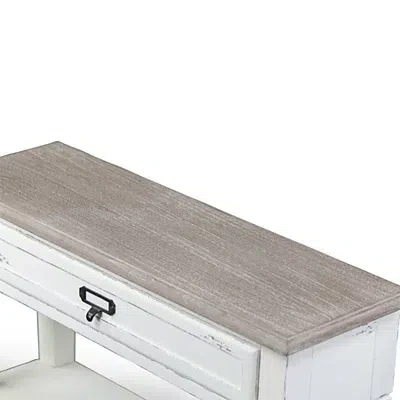 Kirkland's Distressed White 1-drawer Console Table In White