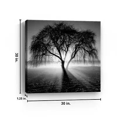 Kirkland's Lighting Tree Canvas Art Print In Black