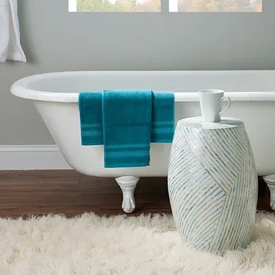 Kirkland's Mosaic Capiz Shell Drum End Table In Blue