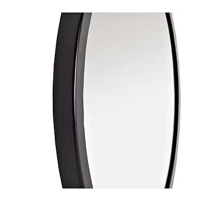 Kirkland's Matte Black Round Frame Mirror In Black