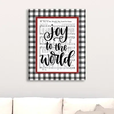 Kirkland's Joy To The World Music Sheet Canvas Art Print In Multi