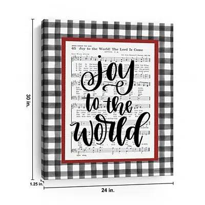 Kirkland's Joy To The World Music Sheet Canvas Art Print In Multi