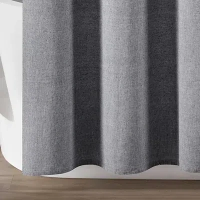 Kirkland's Button And Stripe Shower Curtain In Gray