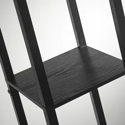 Kirkland's Walnut Shelf William Floor Lamp In Black