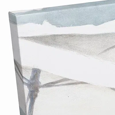 Kirkland's Beach Chairs And Umbrella Coastal Canvas Art Print In Blue