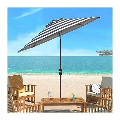 Kirkland's Safavieh Gray Stripe Tilt 9 Ft. Outdoor Umbrella In Multi