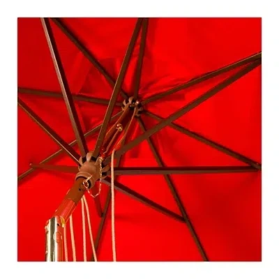 Kirkland's Safavieh Red 9 Ft. Eucalyptus Outdoor Umbrella In Red