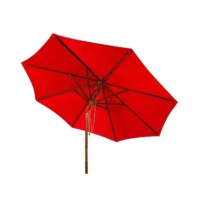 Kirkland's Safavieh Red 9 Ft. Eucalyptus Outdoor Umbrella In Red