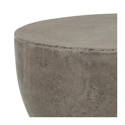 Kirkland's Dark Gray Drum Accent Table With Handles In Gray