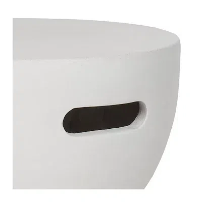 Kirkland's Drum Accent Table With Handles In White