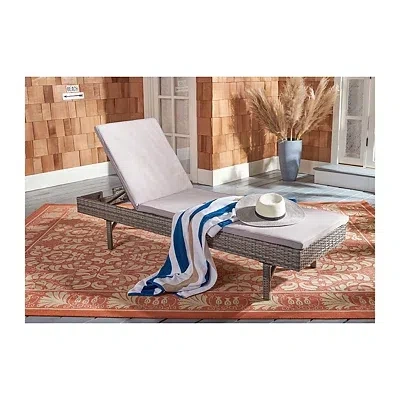 Kirkland's Safavieh Gray Wicker Chaise With Cushion In Gray