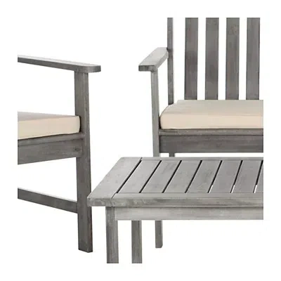 Kirkland's Patio Set With Beige Cushions In Gray