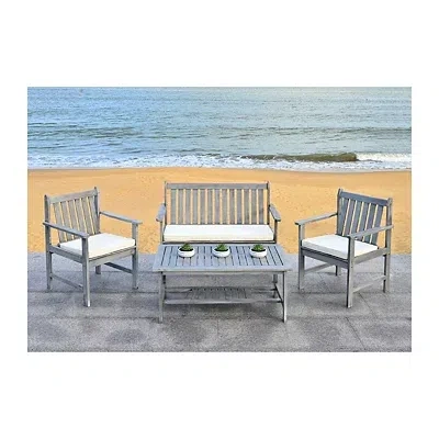 Kirkland's Patio Set With Beige Cushions In Gray