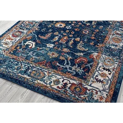 Kirkland's Bordered Pattern Area Rug In Multi