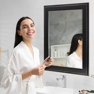 Kirkland's Two Step Beveled Frame Vanity Mirror In Black
