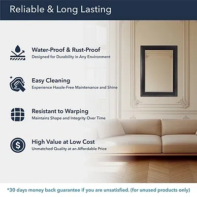 Kirkland's Two Step Beveled Frame Vanity Mirror In Black