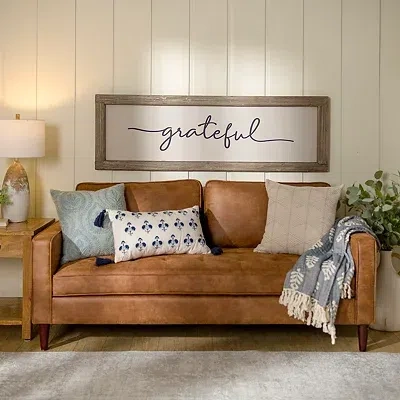 Kirkland's Grateful Wooden Wall Plaque In Gray