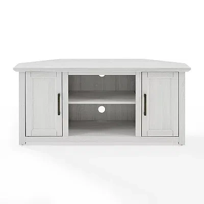 Kirkland's Rustic White Katy-corner Tv Stand In White