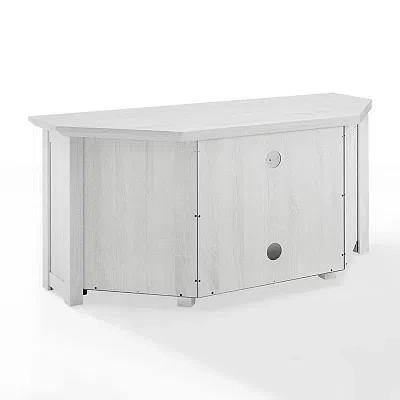 Kirkland's Rustic White Katy-corner Tv Stand In White