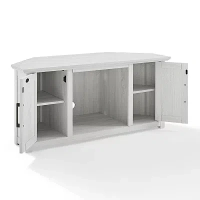 Kirkland's Rustic White Katy-corner Tv Stand In White