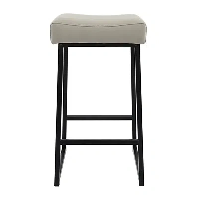 Kirkland's Stone Faux Leather Counter Stools In Black