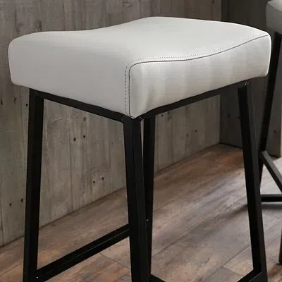 Kirkland's Stone Faux Leather Counter Stools In Black