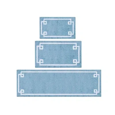 Kirkland's Simple Trim Cotton Tufted Bath Mat In Blue