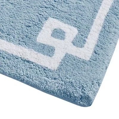 Kirkland's Simple Trim Cotton Tufted Bath Mat In Blue