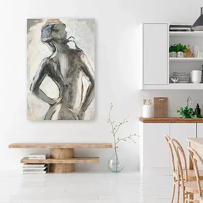 Kirkland's Gesture Ii Giclee Canvas Art Print In Gray