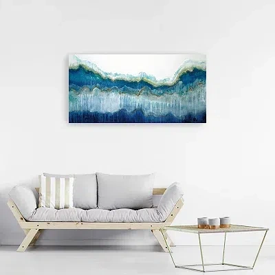 Kirkland's Surfs Up Abstract Canvas Art Print In Blue