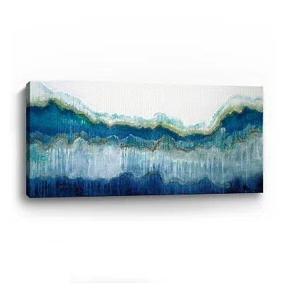 Kirkland's Surfs Up Abstract Canvas Art Print In Blue