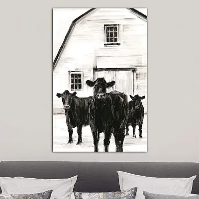 Kirkland's Standing Around Ii Giclee Canvas Art Print In Black