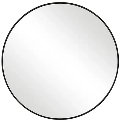 Kirkland's Round Simple Frame Medium Wall Mirror In Black