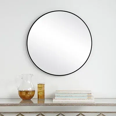 Kirkland's Round Simple Frame Medium Wall Mirror In Black