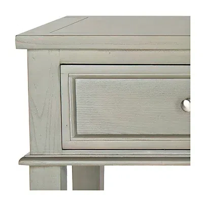 Kirkland's Ash Gray Pine Wood 3-drawer Console Table In Green